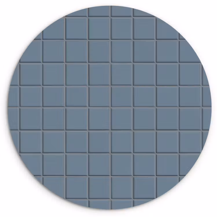 Patroon - Tegel - Blauwgrijs Wandcirkel kunststof plaat 5mm dik klein 188 -3d