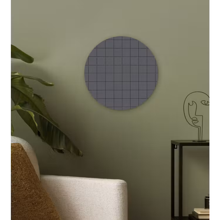 Patroon - Tegel - Grafiet - Grijs Wandcirkel kunststof plaat 5mm dik klein 188 -sfeer3