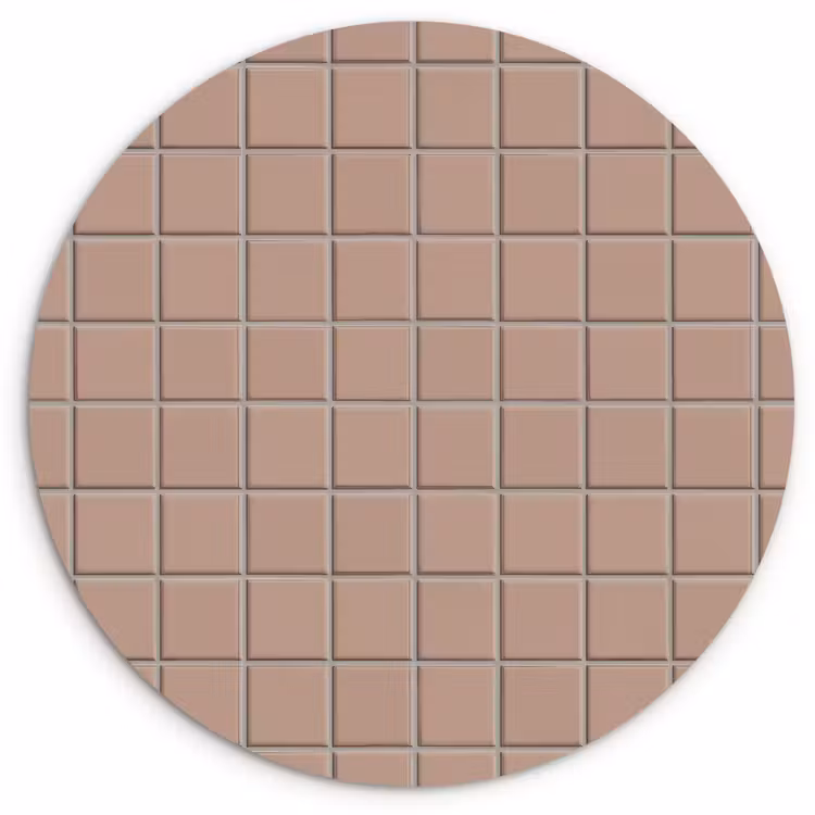 Patroon - Tegel - Oudroze Wandcirkel kunststof plaat 5mm dik klein 188 -3d
