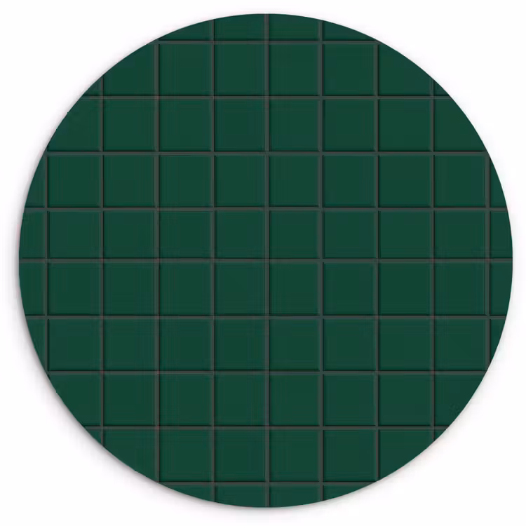 Patroon - Tegels - Dennen - Groen Wandcirkel kunststof plaat 5mm dik klein 188 -3d