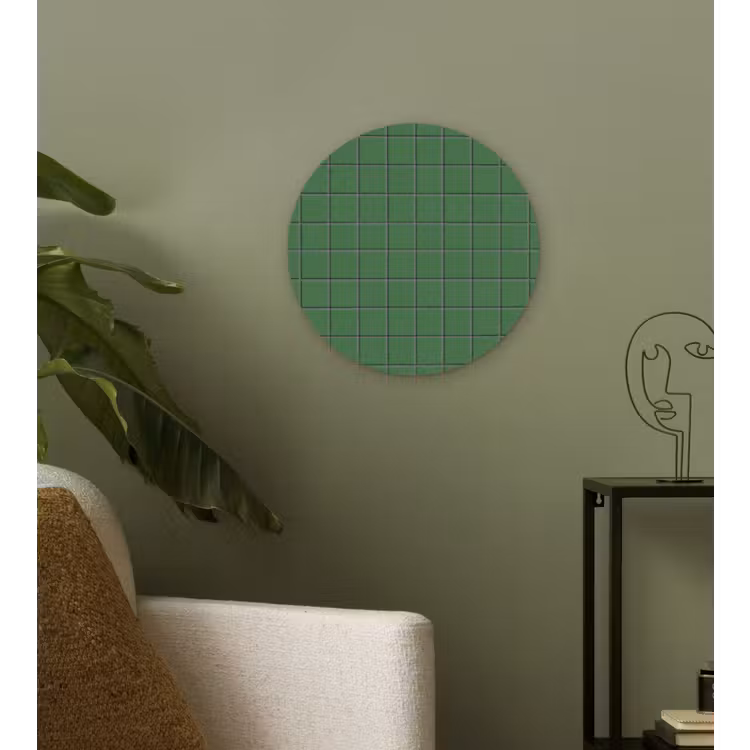 Patroon - Tegels - Groen Wandcirkel kunststof plaat 5mm dik klein 188 -sfeer3