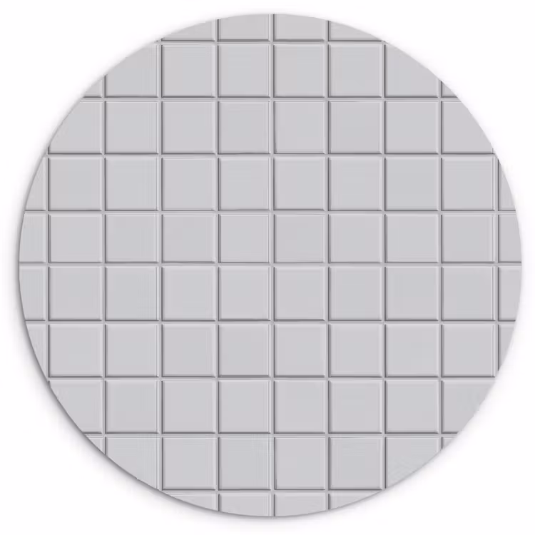 Patroon - Tegels - Licht - Grijs Wandcirkel kunststof plaat 5mm dik klein 188 -3d