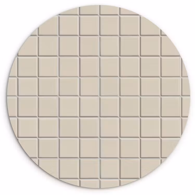 Patroon - Tegels - Taupe Wandcirkel kunststof plaat 5mm dik klein 188 -3d