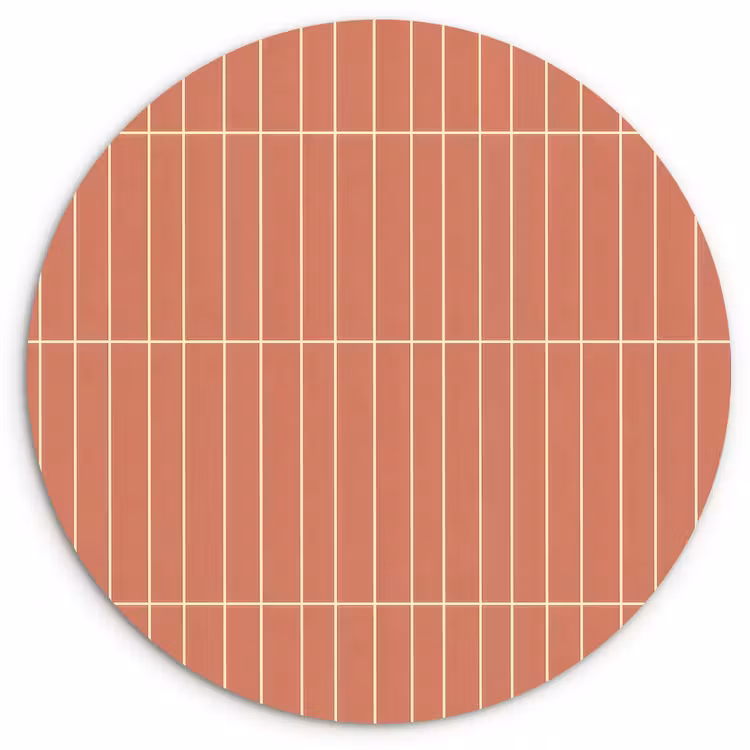 Patroon - Tegels - Terracotta Wandcirkel kunststof plaat 5mm dik klein 188 -3d