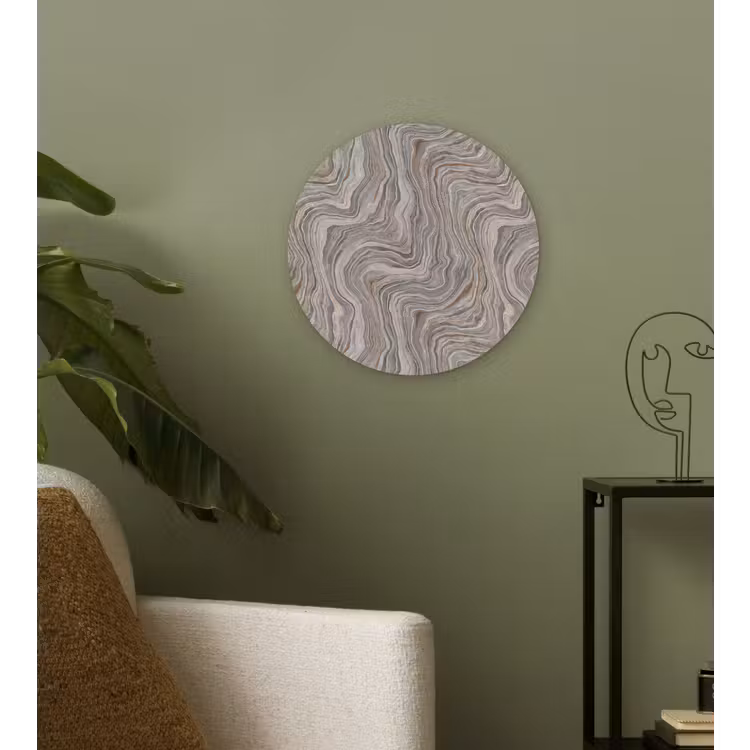Patroon - Textuur - Grijs Wandcirkel kunststof plaat 5mm dik klein 188 -sfeer3