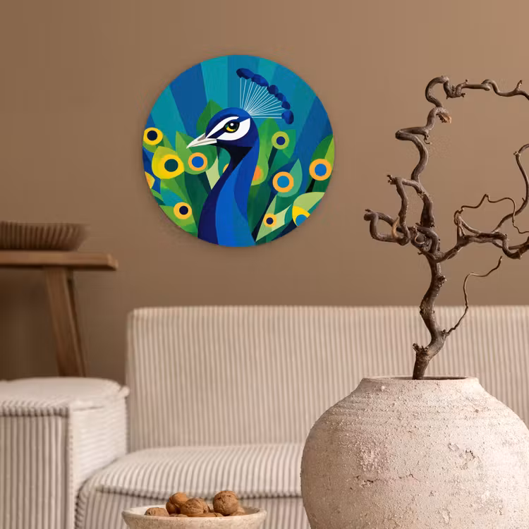 Pauw - Cirkels - Blauw Wandcirkel kunststof plaat 5mm dik klein -sfeer1