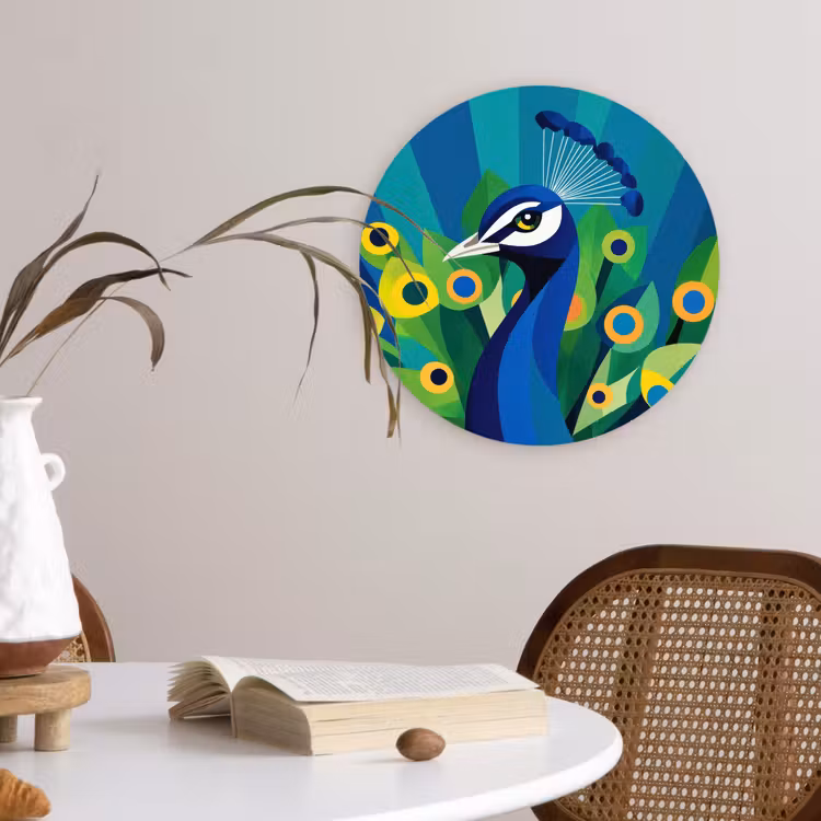 Pauw - Cirkels - Blauw Wandcirkel kunststof plaat 5mm dik klein -sfeer4
