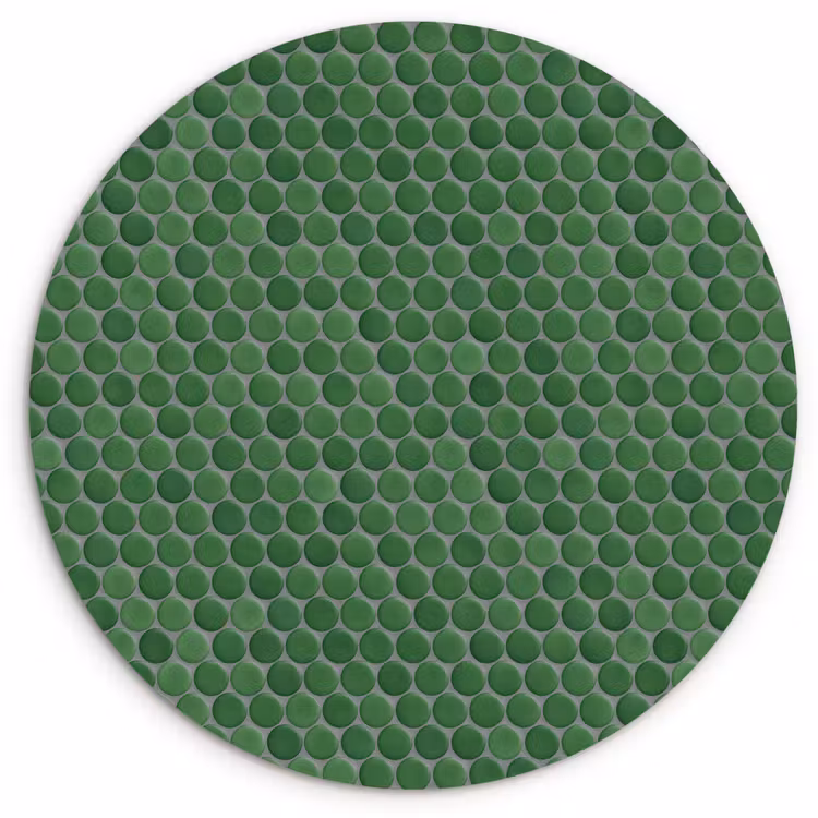 Penny - Mozaïek - Bosgroen - Green Wandcirkel kunststof plaat 5mm dik klein 188 -3d