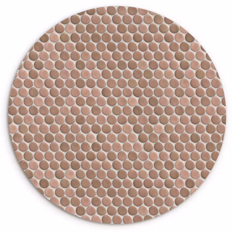 Penny - Mozaïek - Oudroze - Terracotta Wandcirkel kunststof plaat 5mm dik klein 188 -3d