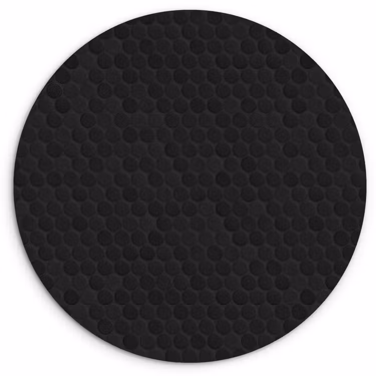 Penny - Tegel - Mat - Zwart Wandcirkel kunststof plaat 5mm dik klein 188 -3d