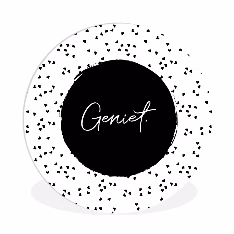 Quotes - Geniet - Zomer - Tekst Wandcirkel kunststof plaat 5mm dik klein -3d