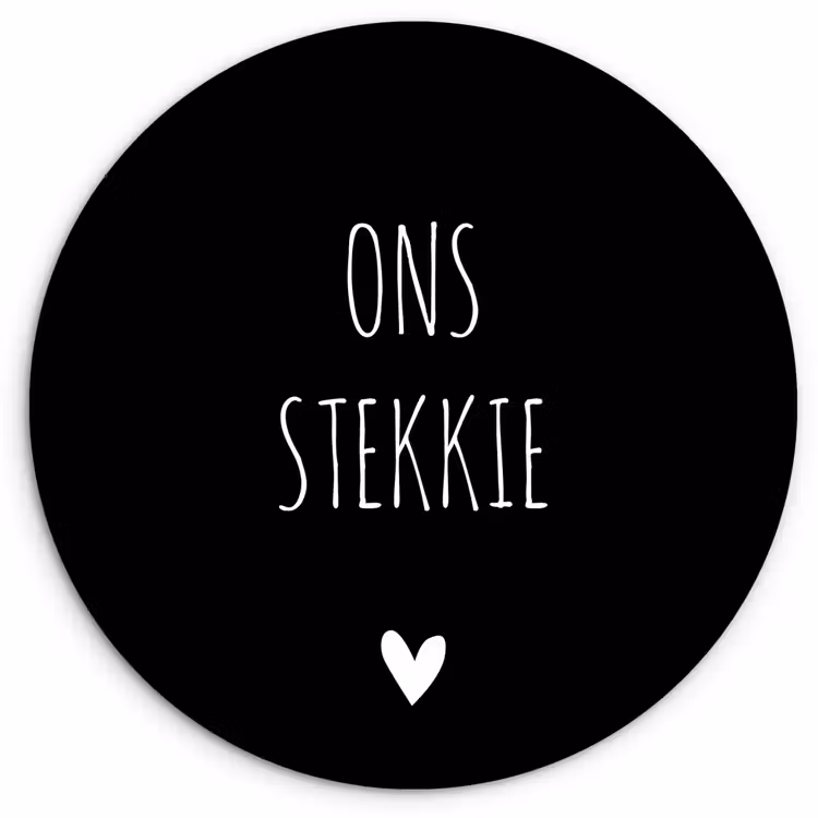 Quotes - Stekkie - Ons stekkie Wandcirkel kunststof plaat 5mm dik klein -3d