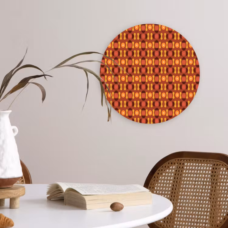 Retro - Disco - Hippie Wandcirkel kunststof plaat 5mm dik klein 188 -sfeer4
