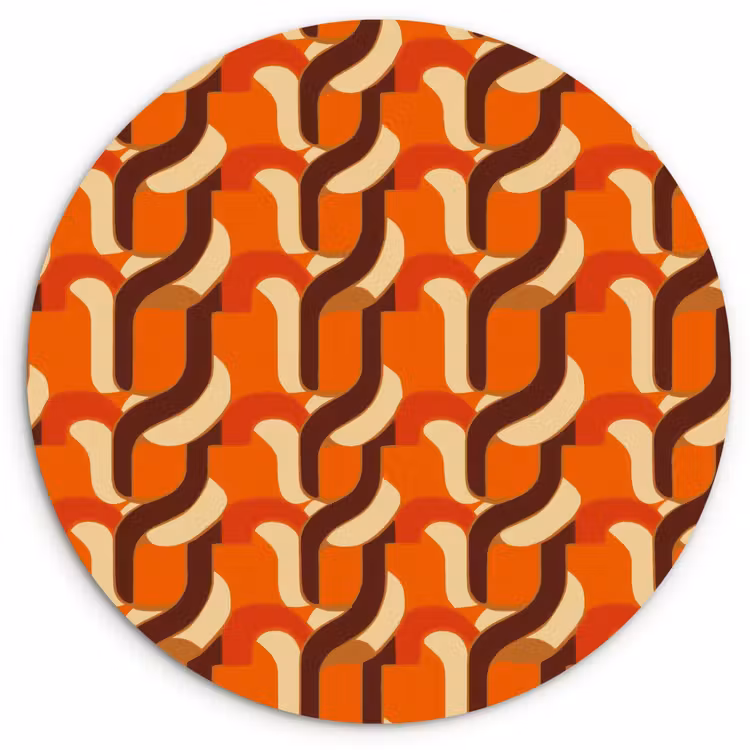 Retro - Modern - Kleurrijk Wandcirkel kunststof plaat 5mm dik klein 188 -3d