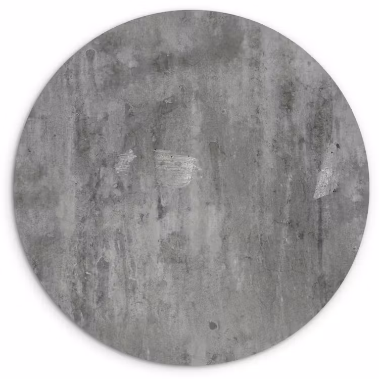 Roest - Beton - Patroon Wandcirkel kunststof plaat 5mm dik klein 188 -3d