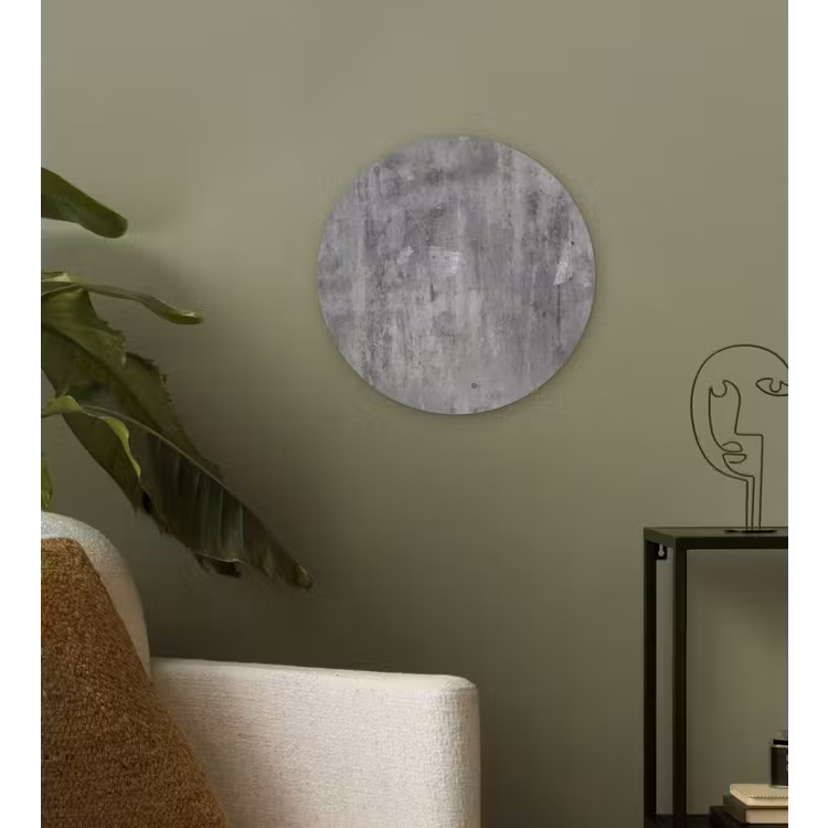 Roest - Beton - Patroon Wandcirkel kunststof plaat 5mm dik klein 188 -sfeer3