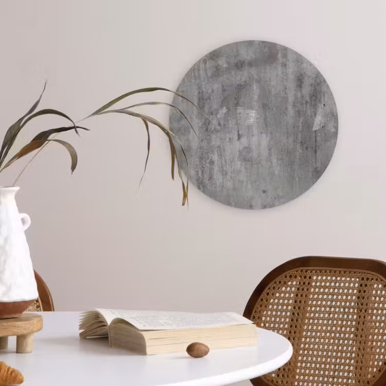 Roest - Beton - Patroon Wandcirkel kunststof plaat 5mm dik klein 188 -sfeer4