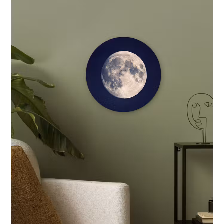 Ruimte - Maan - Kosmos Wandcirkel kunststof plaat 5mm dik klein -sfeer3
