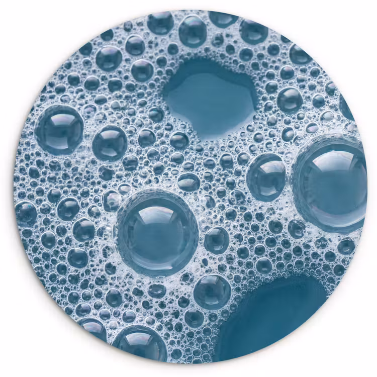 Schuim - Water - Textuur Wandcirkel kunststof plaat 5mm dik klein -3d