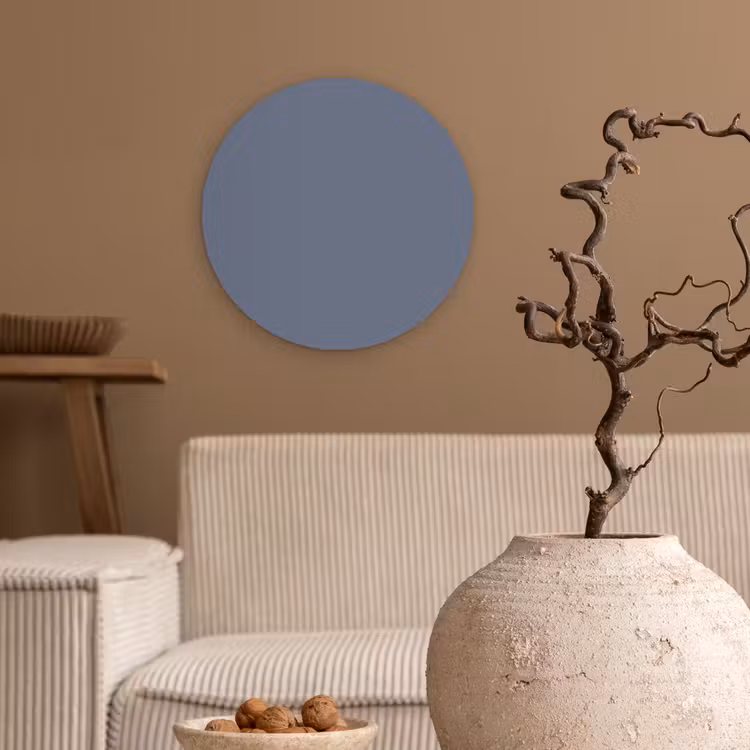 Slate - Whisper - Blauw Wandcirkel kunststof plaat 5mm dik klein 188 -sfeer1