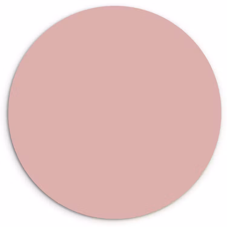 Soft - Blush - Roze Wandcirkel kunststof plaat 5mm dik klein 188 -3d