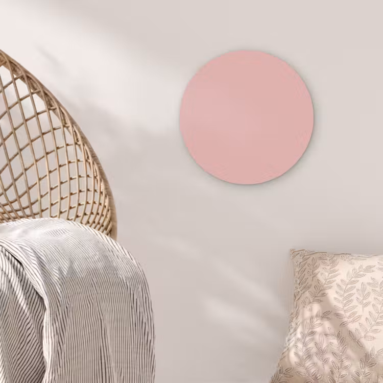 Soft - Blush - Roze Wandcirkel kunststof plaat 5mm dik klein 188 -sfeer5
