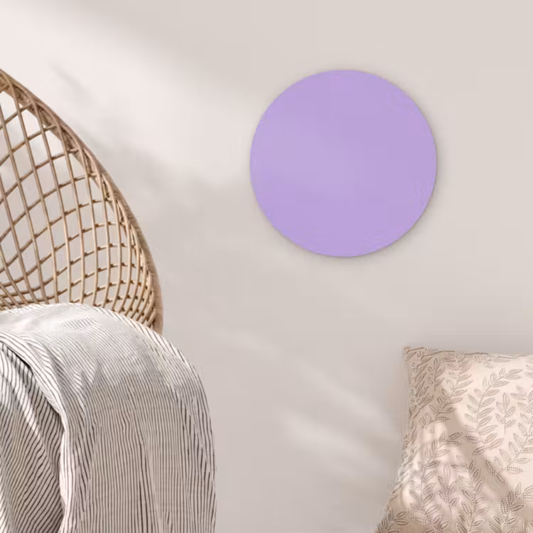 Soft - Lavender - Paars Wandcirkel kunststof plaat 5mm dik klein 188 -sfeer5