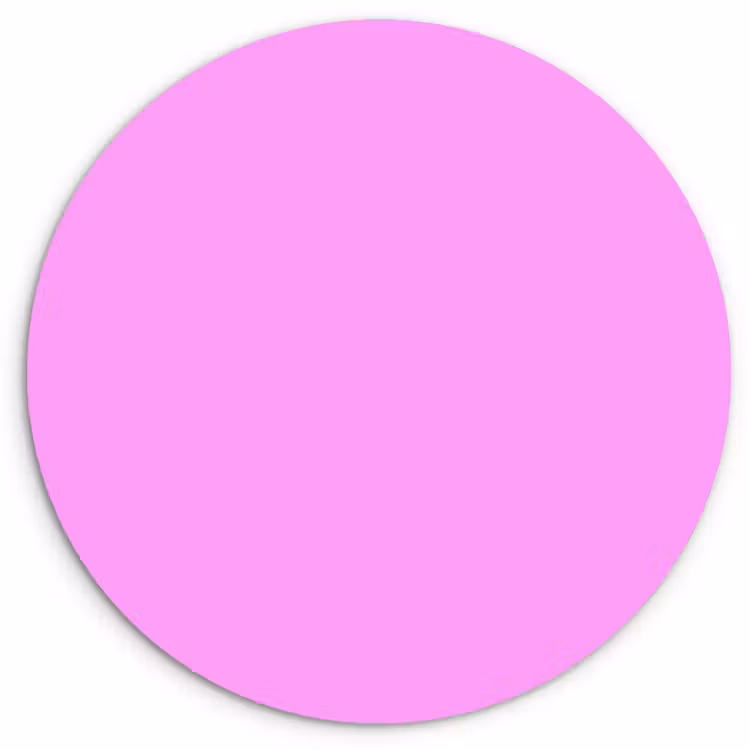 Soft - Lavender - Roze Wandcirkel kunststof plaat 5mm dik klein 188 -3d