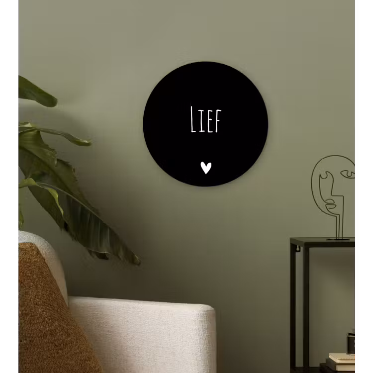 Spreuken - Lief - Quotes Wandcirkel kunststof plaat 5mm dik klein -sfeer3