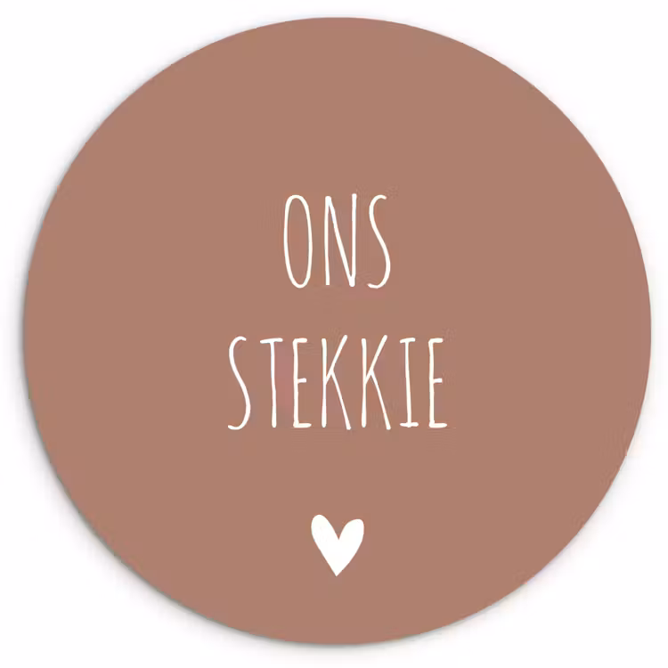 Spreuken - Ons stekkie - Quotes Wandcirkel kunststof plaat 5mm dik klein -3d