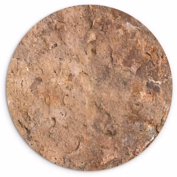 Steen - Natuur - Textuur - Abstract - Bruin Wandcirkel kunststof plaat 5mm dik klein -3d