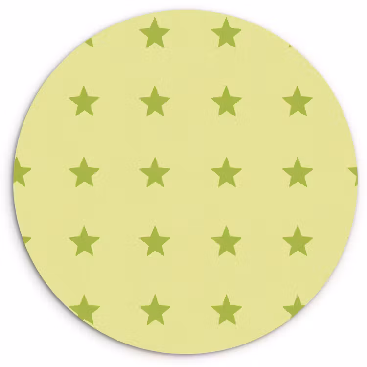 Sterren - Patroon - Groen Wandcirkel kunststof plaat 5mm dik klein 188 -3d
