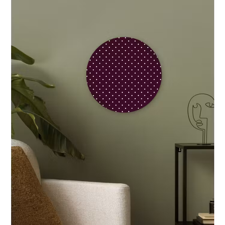Stippen - Modern - Paars Wandcirkel kunststof plaat 5mm dik klein 188 -sfeer3