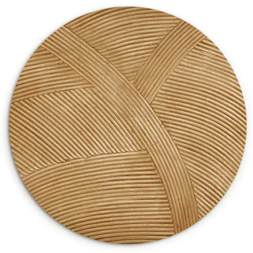 Structuur - Natuur - Kunst - Rotan Wandcirkel kunststof plaat 5mm dik klein -3d