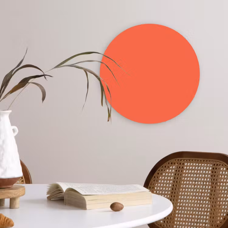 Sunset - Salmon - Oranje Wandcirkel kunststof plaat 5mm dik klein 188 -sfeer4
