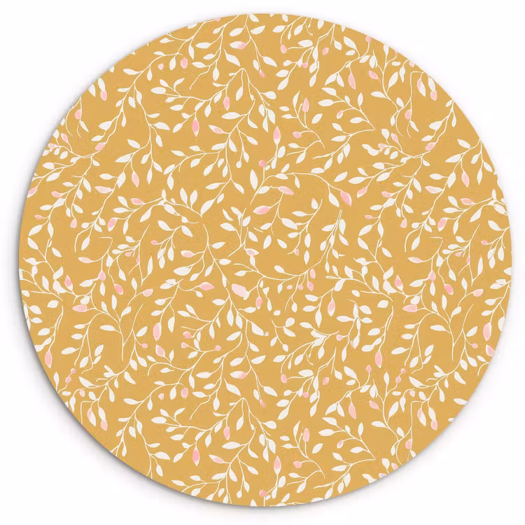 Takjes - Patroon - Oker Wandcirkel kunststof plaat 5mm dik klein 188 -3d