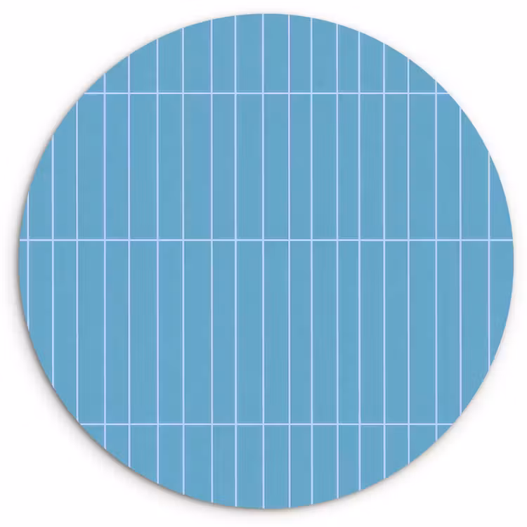 Tegel - Langwerpig - Patroon - Blauw Wandcirkel kunststof plaat 5mm dik klein 188 -3d