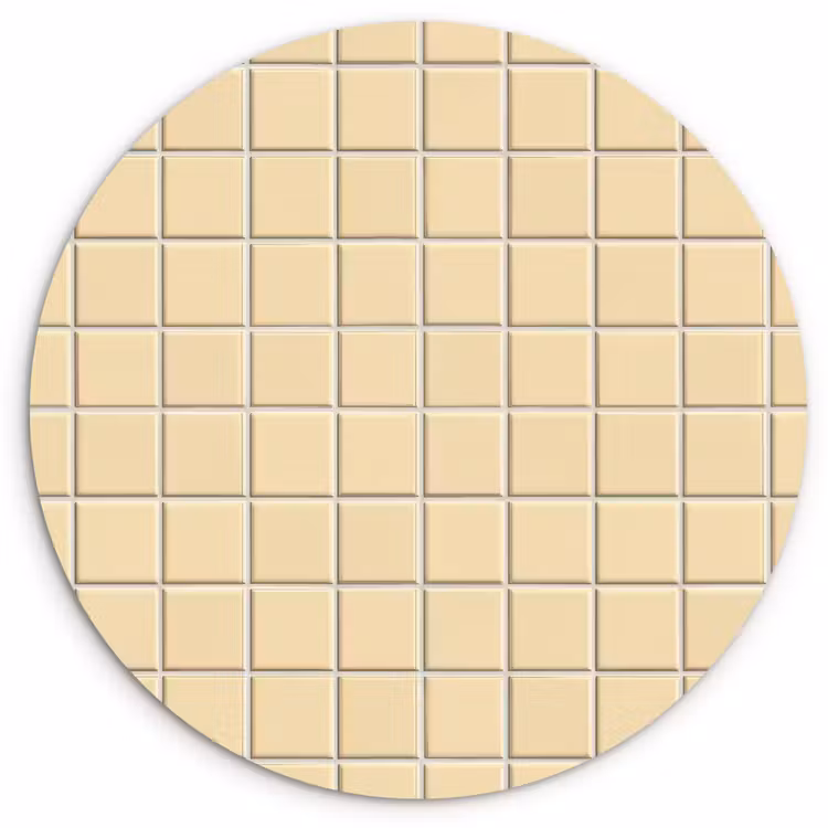 Tegels - Patroon - Crème Wandcirkel kunststof plaat 5mm dik klein 188 -3d