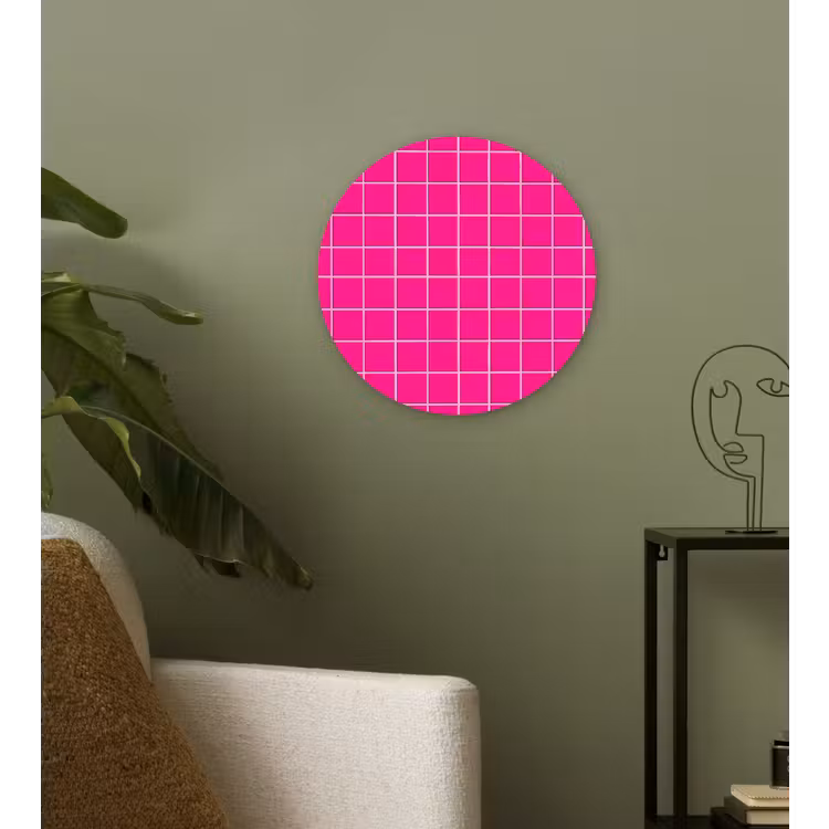 Tegels - Vierkant - Fuchsia Wandcirkel kunststof plaat 5mm dik klein 188 -sfeer3