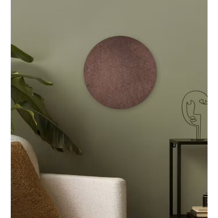 Textuur - Beton - Abstract - Donker - Bruin Wandcirkel kunststof plaat 5mm dik klein -sfeer3