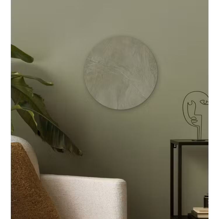 Textuur - Betonlook - Achtergrond - Modern - Groen Wandcirkel kunststof plaat 5mm dik klein -sfeer3
