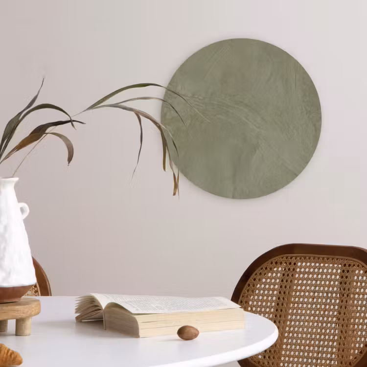 Textuur - Betonlook - Achtergrond - Modern - Groen Wandcirkel kunststof plaat 5mm dik klein -sfeer4