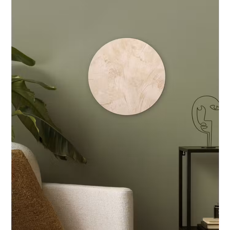 Textuur - Patroon - Abstract - Modern - Beige Wandcirkel kunststof plaat 5mm dik klein -sfeer3