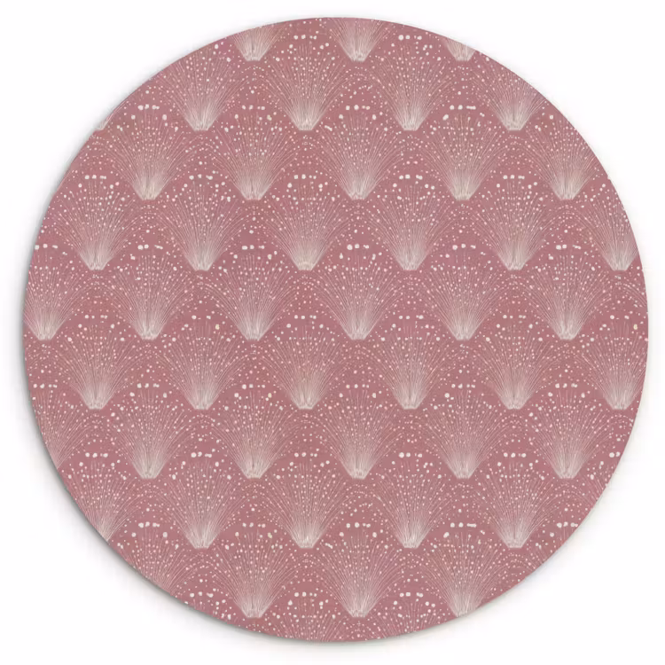 Trendy - Patroon - Roze Wandcirkel kunststof plaat 5mm dik klein 188 -3d