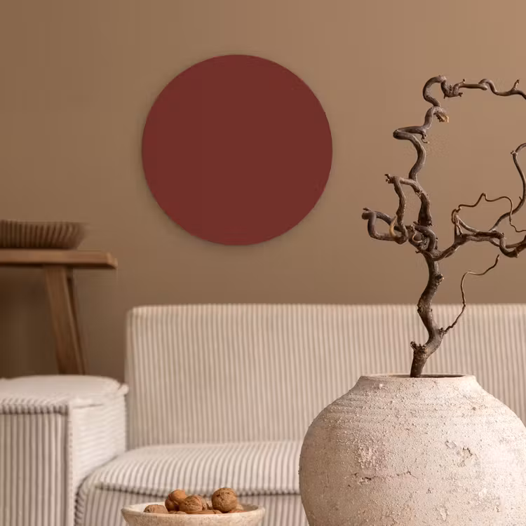 Valentine - Velvet - Rood Wandcirkel kunststof plaat 5mm dik klein 188 -sfeer1
