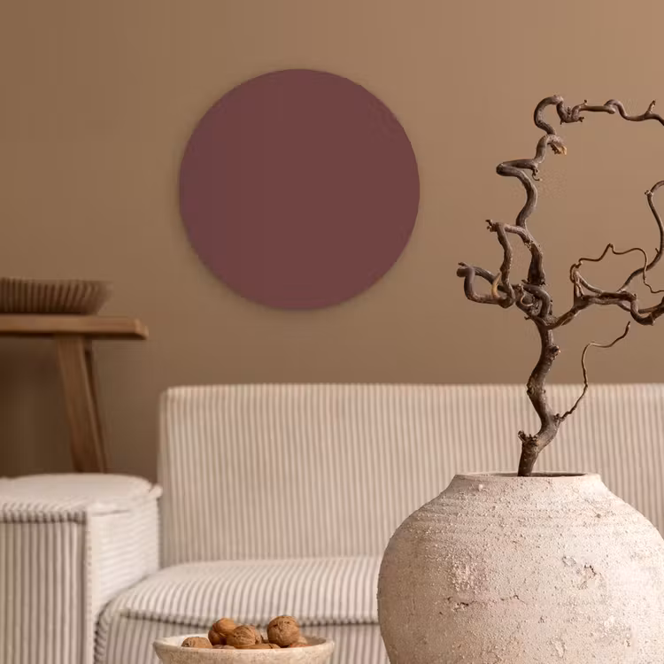 Velvet - Merlot - Rood Wandcirkel kunststof plaat 5mm dik klein 188 -sfeer1
