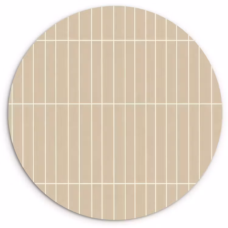 Verticaal - Wandtegel - Crème - Beige Wandcirkel kunststof plaat 5mm dik klein 188 -3d
