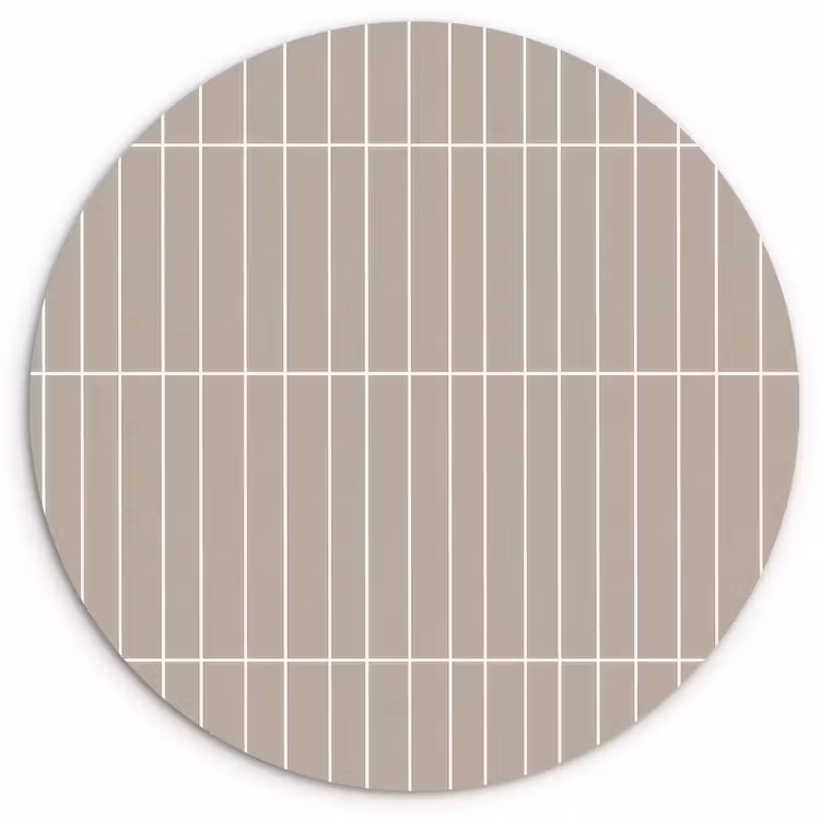 Verticaal - Wandtegel - Licht Beige Wandcirkel kunststof plaat 5mm dik klein 188 -3d