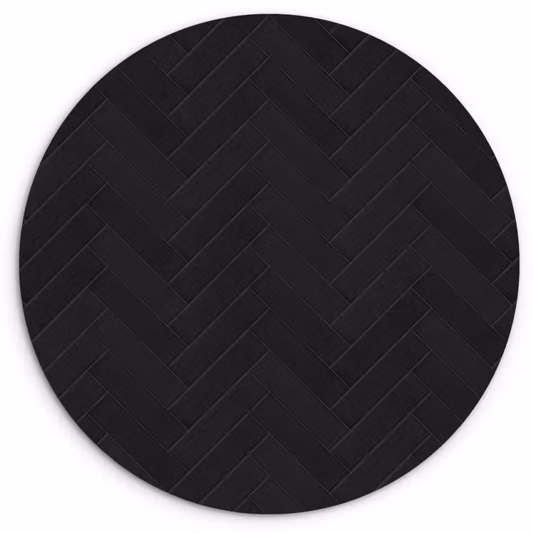 Visgraat - Wandtegel - Mat - Zwart Wandcirkel kunststof plaat 5mm dik klein 188 -3d