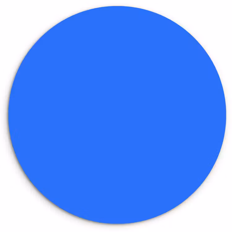 Vivid - Cobalt - Blauw Wandcirkel kunststof plaat 5mm dik klein 188 -3d